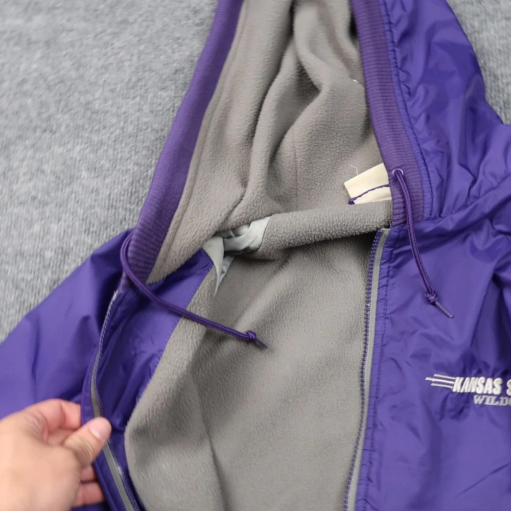 Kansas State Wildcats‎ Jacket Mens Large Hooded Full Zip Red Oak Sportswear